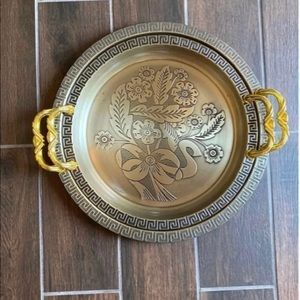Serving tray home decor set traditional style